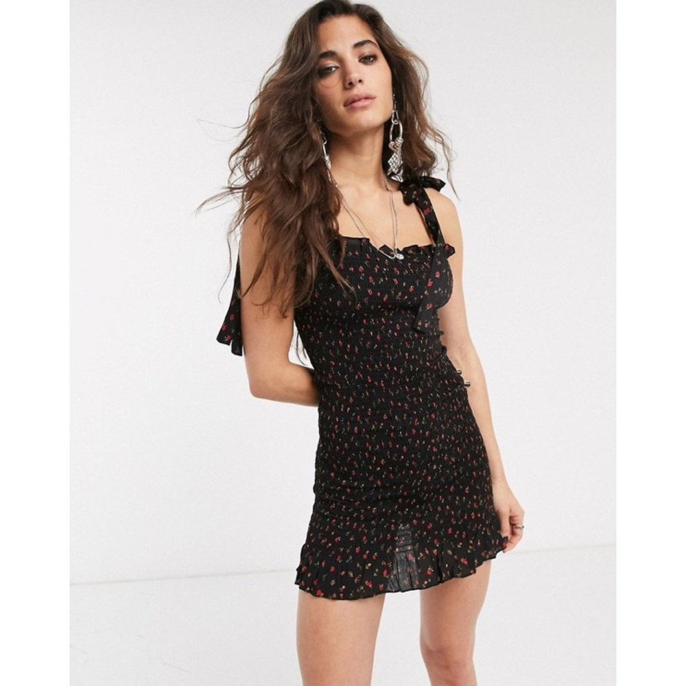 Free People Bella Smocked Slip Dress